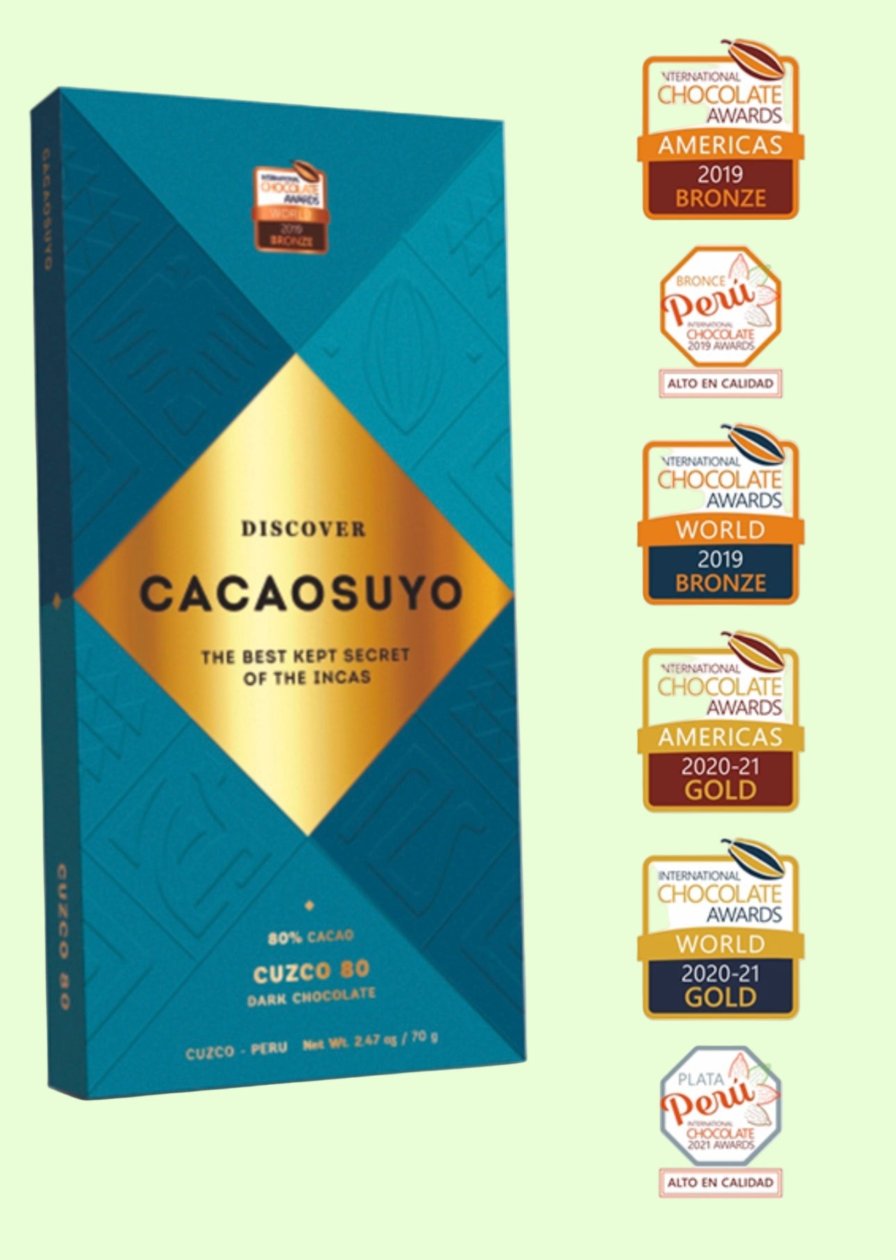 Cacaosuyo Cuzco 80% Chocolat Noir